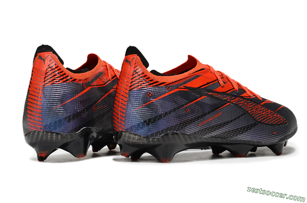 Puma Ultra 5 Ultimate FG Low-Tops Soccer Cleats - Blue/Black/Red 6