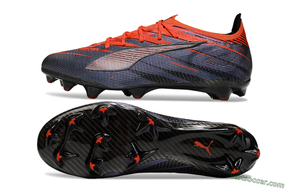 Puma Ultra 5 Ultimate FG Low-Tops Soccer Cleats - Blue/Black/Red 1