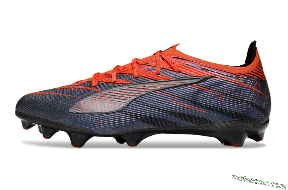 Puma Ultra 5 Ultimate FG Low-Tops Soccer Cleats - Blue/Black/Red 2