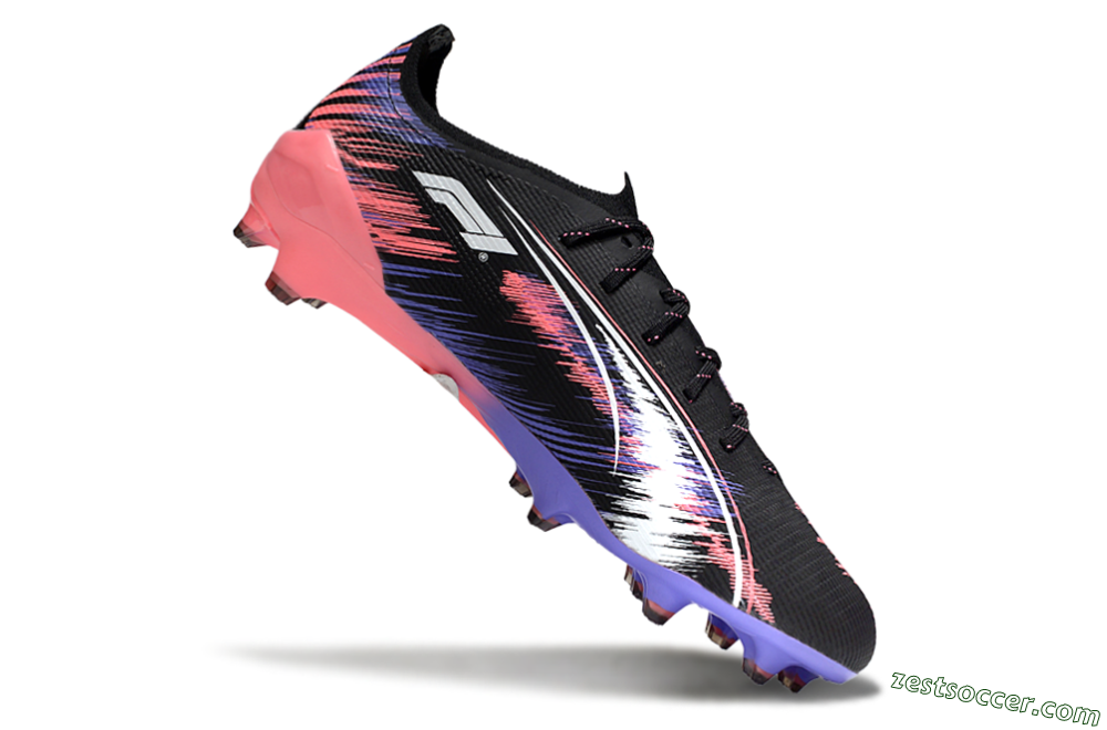 Puma Ultra 5 Ultimate FG Low-Tops Soccer Cleats - Black/Pink/Purple 4
