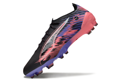 Puma Ultra 5 Ultimate FG Low-Tops Soccer Cleats - Black/Pink/Purple