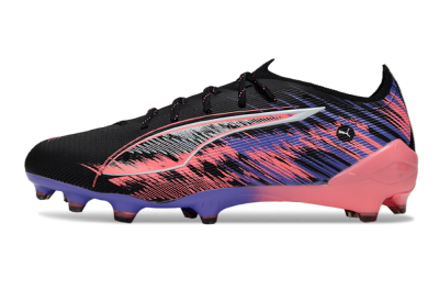 Puma Ultra 5 Ultimate FG Low-Tops Soccer Cleats - Black/Pink/Purple