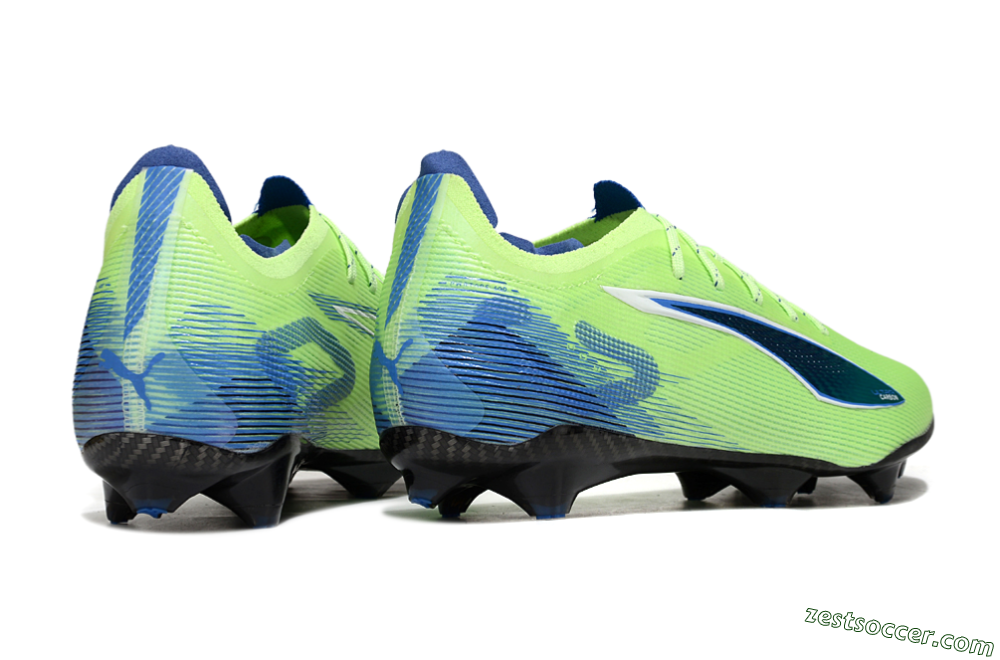 Puma Ultra 5 Ultimate FG Low-Tops Soccer Cleats - Yellow/Blue/White 6