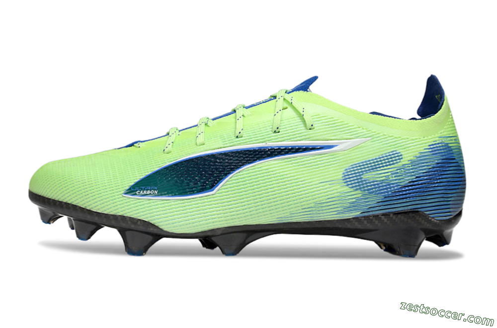 Puma Ultra 5 Ultimate FG Low-Tops Soccer Cleats - Yellow/Blue/White 2