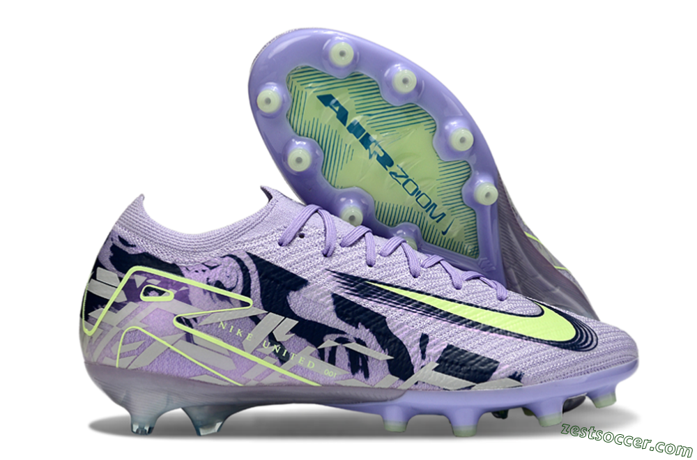 Nike Air Zoom Mercurial Vapor 16 Elite AG Low-Tops Soccer Cleats - Purple/Black/Yellow 0