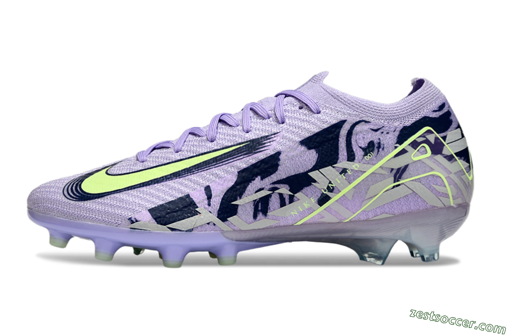Nike Air Zoom Mercurial Vapor 16 Elite AG Low-Tops Soccer Cleats - Purple/Black/Yellow 2