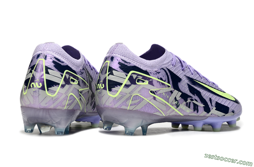 Nike Air Zoom Mercurial Vapor 16 Elite AG Low-Tops Soccer Cleats - Purple/Black/Yellow 6