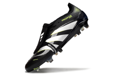 Adidas Predator 25 Elite Foldover Tongue FG Low-Tops Soccer Cleats - Black/White/Yellow