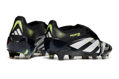 Adidas Predator 25 Elite Foldover Tongue FG Low-Tops Soccer Cleats - Black/White/Yellow