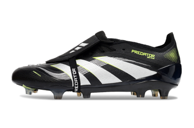 Adidas Predator 25 Elite Foldover Tongue FG Low-Tops Soccer Cleats - Black/White/Yellow