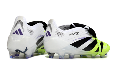 Adidas Predator 25 Elite Foldover Tongue FG Low-Tops Soccer Cleats - White/Yellow/Black