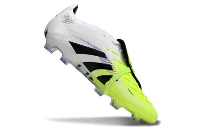Adidas Predator 25 Elite Foldover Tongue FG Low-Tops Soccer Cleats - White/Yellow/Black