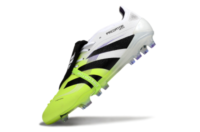 Adidas Predator 25 Elite Foldover Tongue FG Low-Tops Soccer Cleats - White/Yellow/Black