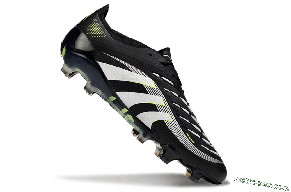 Adidas Predator 25 Elite FG Low-Tops Soccer Cleats - Black/White/Yellow 4