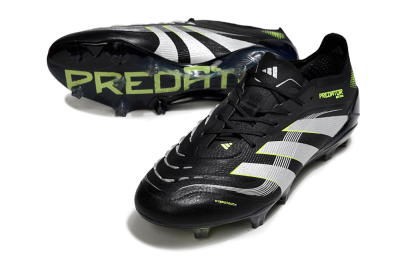 Adidas Predator 25 Elite FG Low-Tops Soccer Cleats - Black/White/Yellow