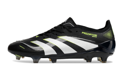 Adidas Predator 25 Elite FG Low-Tops Soccer Cleats - Black/White/Yellow