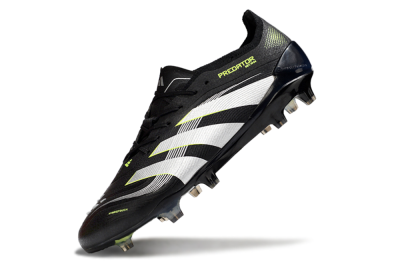 Adidas Predator 25 Elite FG Low-Tops Soccer Cleats - Black/White/Yellow
