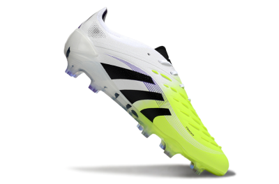 Adidas Predator 25 Elite FG Low-Tops Soccer Cleats - White/Yellow/Black
