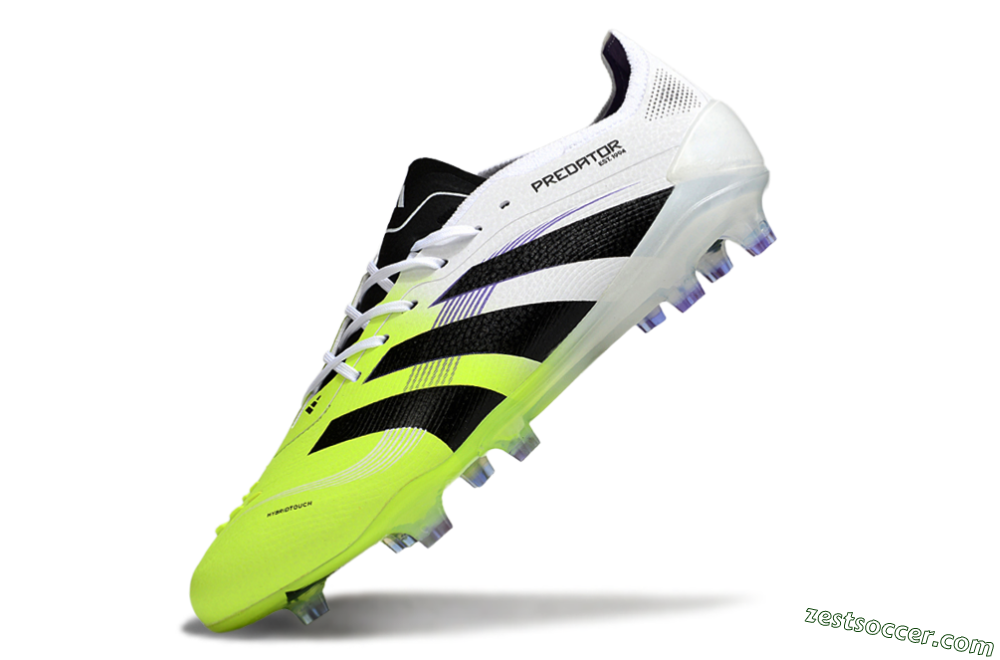 Adidas Predator 25 Elite FG Low-Tops Soccer Cleats - White/Yellow/Black 5