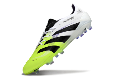 Adidas Predator 25 Elite FG Low-Tops Soccer Cleats - White/Yellow/Black