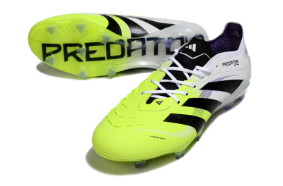 Adidas Predator 25 Elite FG Low-Tops Soccer Cleats - White/Yellow/Black