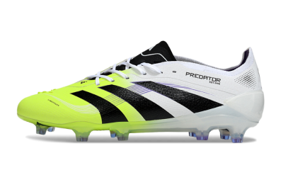 Adidas Predator 25 Elite FG Low-Tops Soccer Cleats - White/Yellow/Black