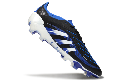 Adidas Predator 25 Elite FG Low-Tops Soccer Cleats - Black/White/Blue