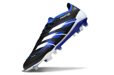 Adidas Predator 25 Elite FG Low-Tops Soccer Cleats - Black/White/Blue