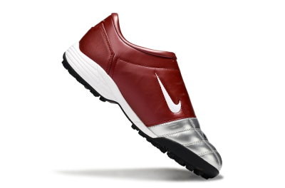 Nike Total 90 II TF Low-Tops Soccer Shoes - Silver/Black/Red