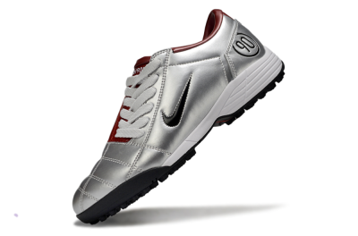 Nike Total 90 II TF Low-Tops Soccer Shoes - Silver/Black/Red