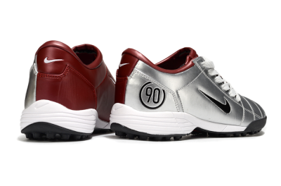 Nike Total 90 II TF Low-Tops Soccer Shoes - Silver/Black/Red