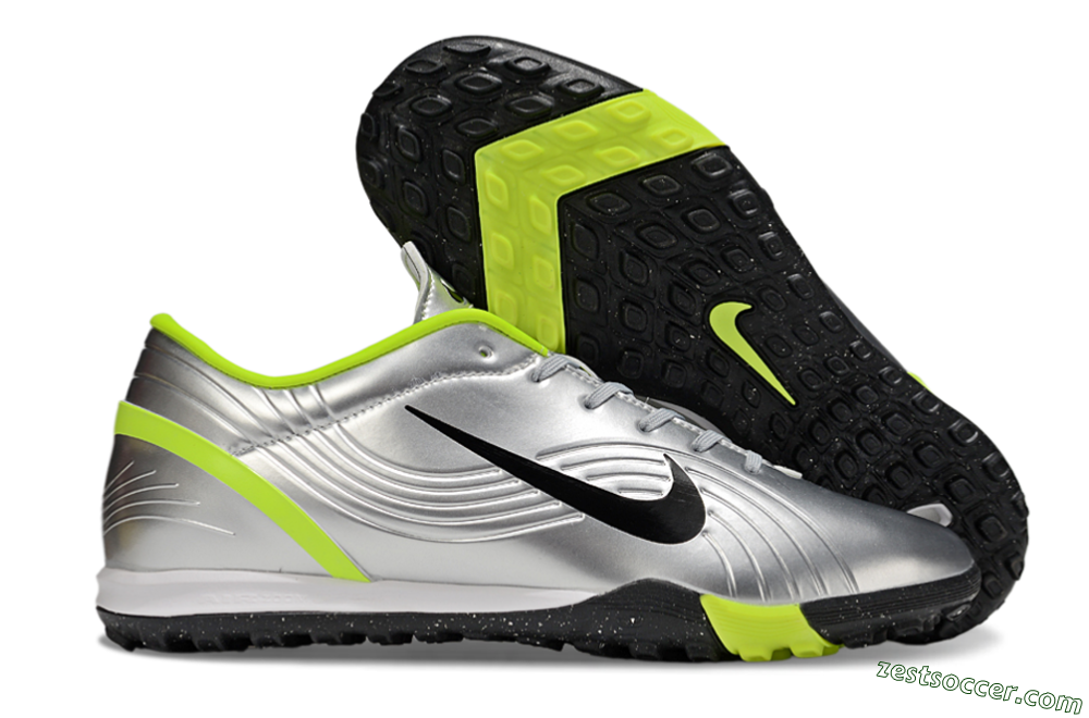 Nike Air Zoom Mercurial Vapor 16 Academy TF Low-Tops Soccer Shoes - Silver/Black/Yellow 0