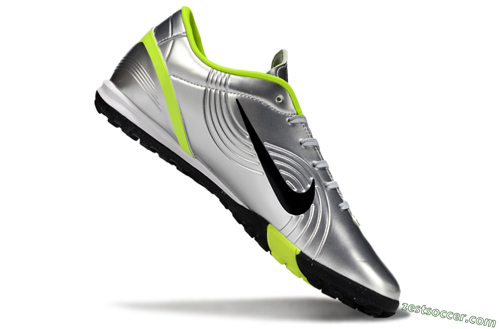 Nike Air Zoom Mercurial Vapor 16 Academy TF Low-Tops Soccer Shoes - Silver/Black/Yellow 4