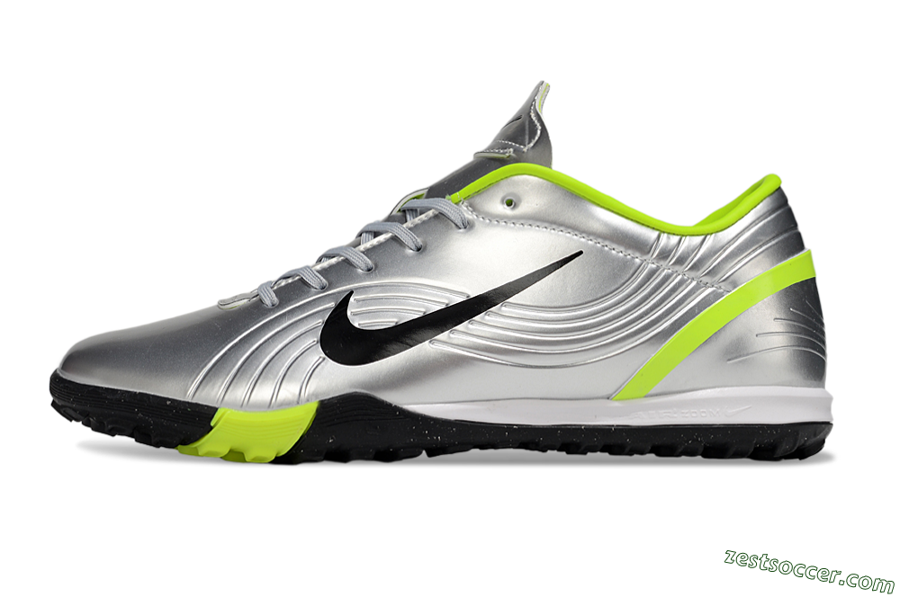 Nike Air Zoom Mercurial Vapor 16 Academy TF Low-Tops Soccer Shoes - Silver/Black/Yellow 2