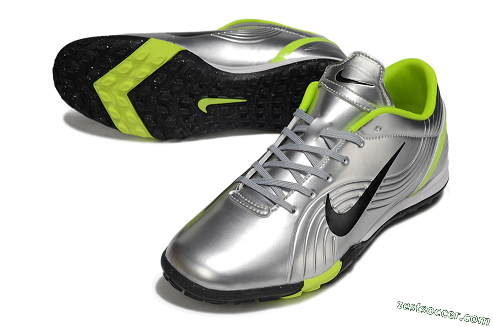 Nike Air Zoom Mercurial Vapor 16 Academy TF Low-Tops Soccer Shoes - Silver/Black/Yellow 3