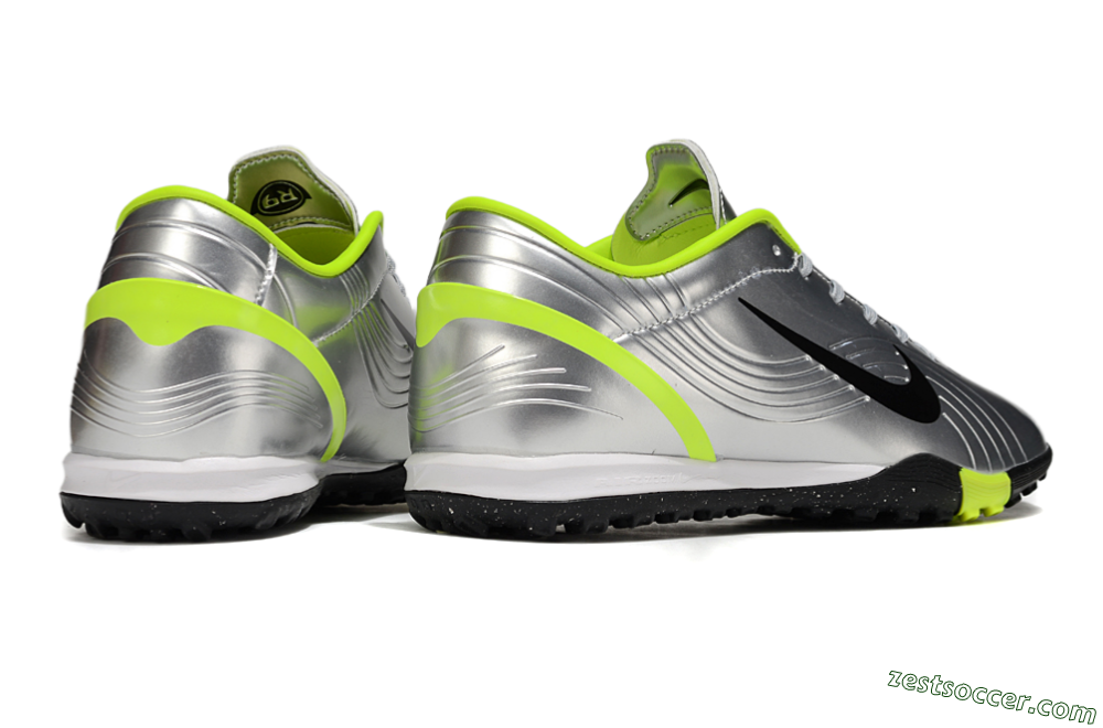 Nike Air Zoom Mercurial Vapor 16 Academy TF Low-Tops Soccer Shoes - Silver/Black/Yellow 6