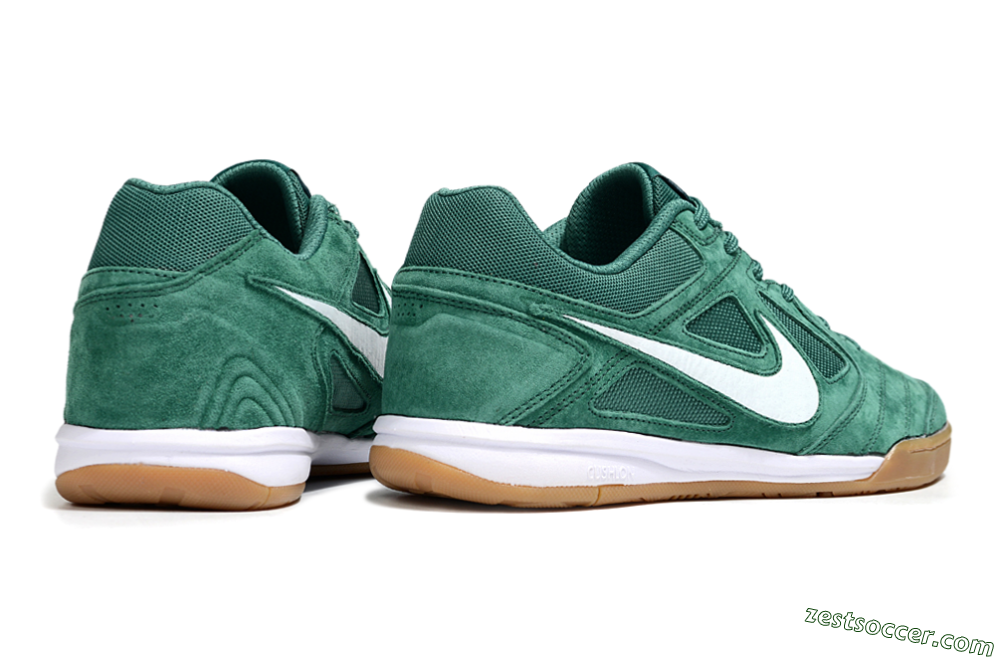 Nike Lunar Gato 2 IC Low-Tops Soccer Shoes - Green/White/Brown 6