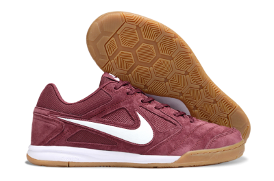 Nike Lunar Gato 2 IC Low-Tops Soccer Shoes - Red/White/Brown