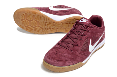 Nike Lunar Gato 2 IC Low-Tops Soccer Shoes - Red/White/Brown