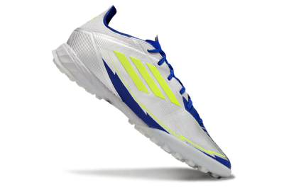Adidas F50 Pro TF Low-Tops Soccer Shoes - Silver/Blue/Yellow
