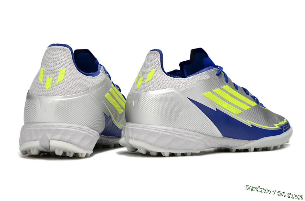 Adidas F50 Pro TF Low-Tops Soccer Shoes - Silver/Blue/Yellow 6