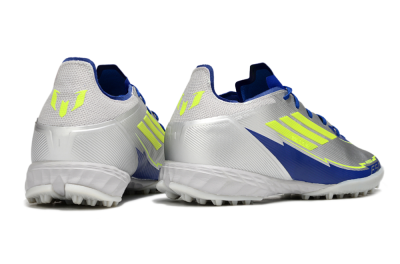 Adidas F50 Pro TF Low-Tops Soccer Shoes - Silver/Blue/Yellow