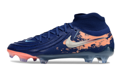 Nike Phantom Luna Elite FG High-Tops Soccer Cleats - Blue/White/Orange