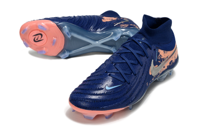 Nike Phantom Luna Elite FG High-Tops Soccer Cleats - Blue/White/Orange