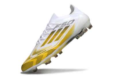 Adidas F50 Elite Kings League FG Low-Tops Soccer Cleats - White/Yellow/Black