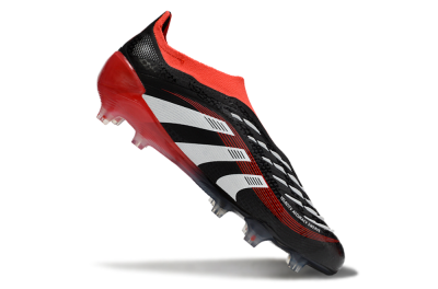 Adidas Predator Laceless Elite 25 FG Low-Tops Soccer Cleats - Black/White/Red