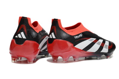 Adidas Predator Laceless Elite 25 FG Low-Tops Soccer Cleats - Black/White/Red
