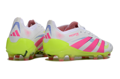 Adidas Predator Elite 25 FG Low-Tops Soccer Cleats - White/Pink/Yellow