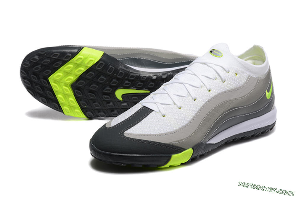 Nike Air Zoom Mercurial Vapor 16 Elite TF Low-Tops Soccer Shoes - White/Grey/Yellow 3