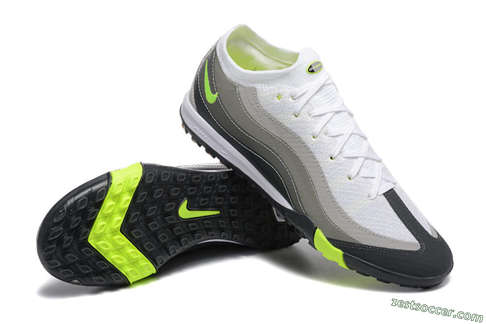 Nike Air Zoom Mercurial Vapor 16 Elite TF Low-Tops Soccer Shoes - White/Grey/Yellow 4